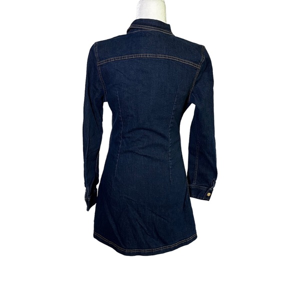 Mindcode Fitted Denim Dress - Picture 3 of 5